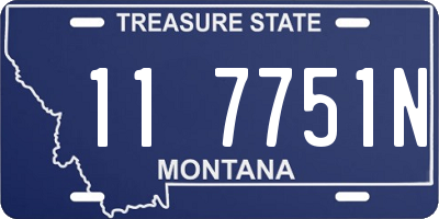 MT license plate 117751N