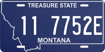 MT license plate 117752E