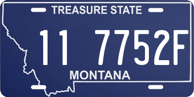 MT license plate 117752F