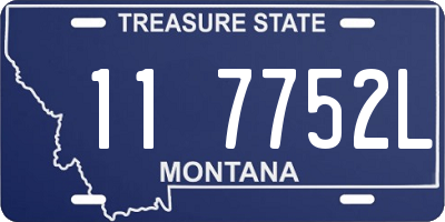 MT license plate 117752L