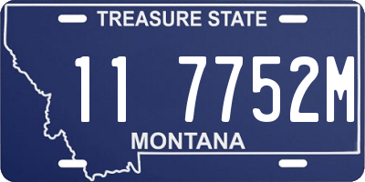 MT license plate 117752M