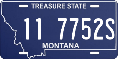 MT license plate 117752S