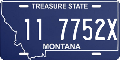 MT license plate 117752X