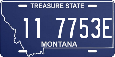 MT license plate 117753E