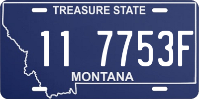 MT license plate 117753F