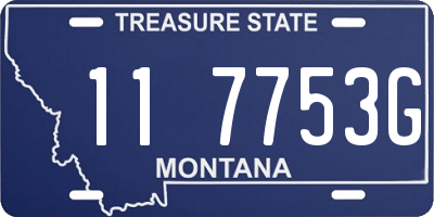 MT license plate 117753G