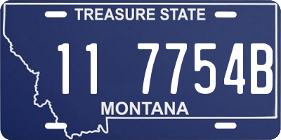 MT license plate 117754B
