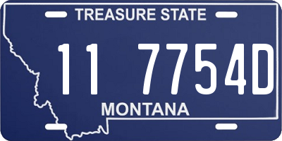 MT license plate 117754D