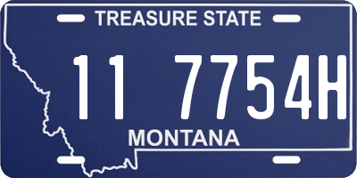 MT license plate 117754H