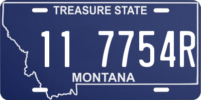 MT license plate 117754R