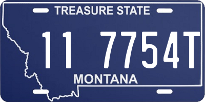 MT license plate 117754T