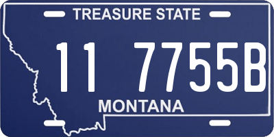 MT license plate 117755B