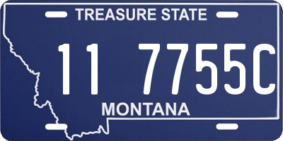 MT license plate 117755C