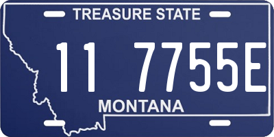 MT license plate 117755E