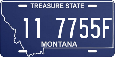 MT license plate 117755F