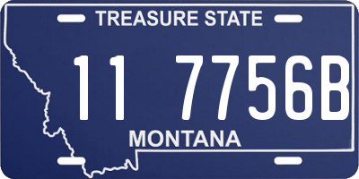 MT license plate 117756B