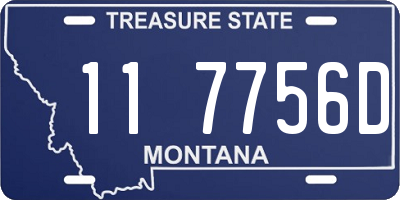 MT license plate 117756D