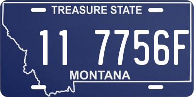 MT license plate 117756F