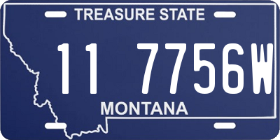 MT license plate 117756W