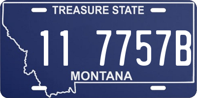 MT license plate 117757B