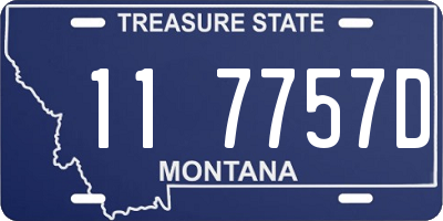 MT license plate 117757D