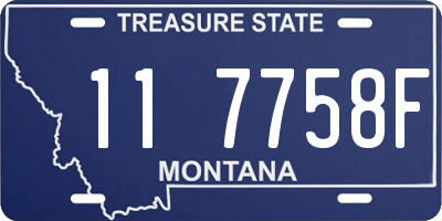 MT license plate 117758F