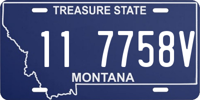 MT license plate 117758V