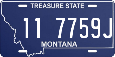 MT license plate 117759J