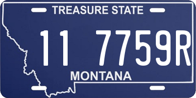 MT license plate 117759R