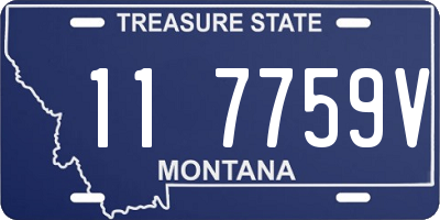 MT license plate 117759V