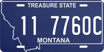 MT license plate 117760C