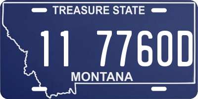 MT license plate 117760D