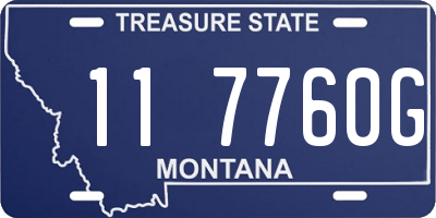 MT license plate 117760G