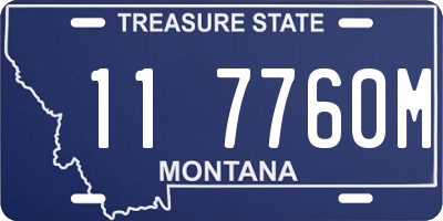 MT license plate 117760M