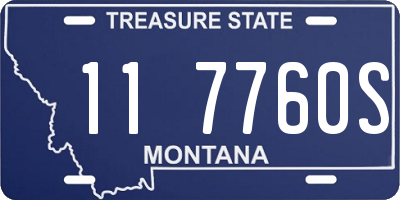 MT license plate 117760S