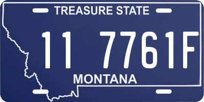 MT license plate 117761F