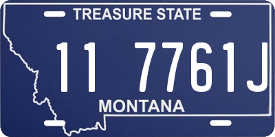 MT license plate 117761J