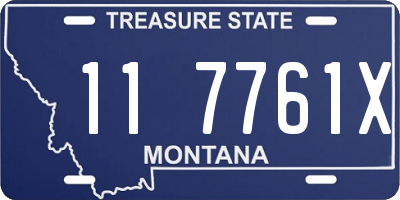 MT license plate 117761X