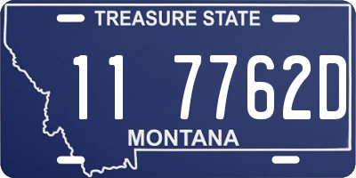 MT license plate 117762D