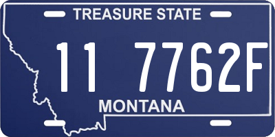 MT license plate 117762F