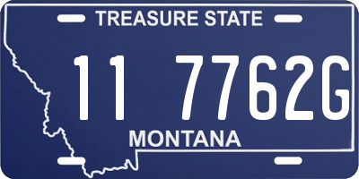 MT license plate 117762G