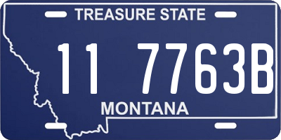 MT license plate 117763B