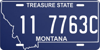 MT license plate 117763C