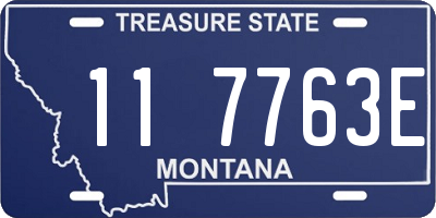 MT license plate 117763E