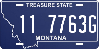 MT license plate 117763G