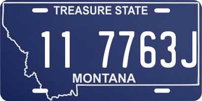 MT license plate 117763J