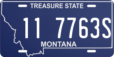 MT license plate 117763S