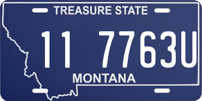 MT license plate 117763U