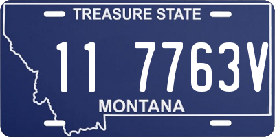 MT license plate 117763V