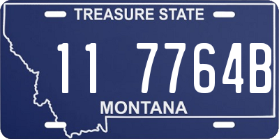 MT license plate 117764B